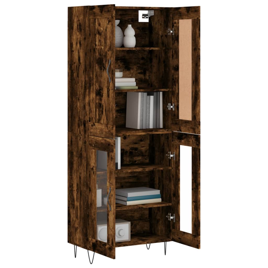 Highboard Smoked Oak 69.5 x 34 x 180 cm Particle Board