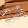 +1.0 To +4.0 Rimless Reading Glasses Glitter Fashion Presbyopic Glasses Computer Readers for Women
