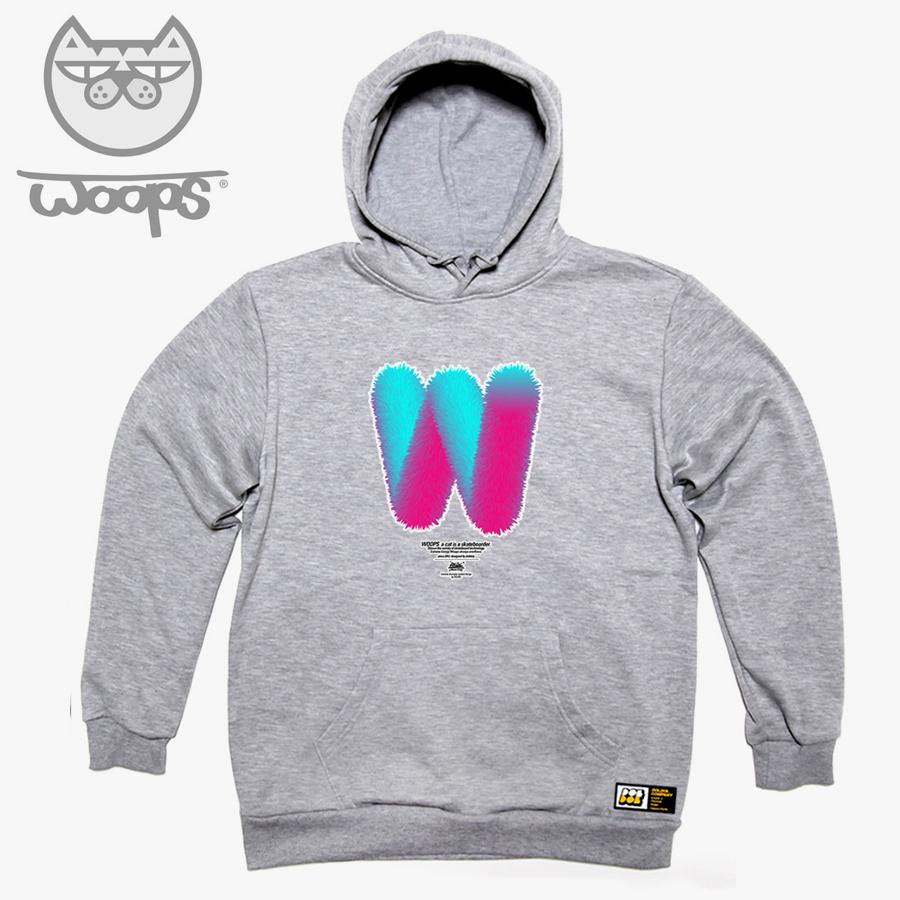 Woops_Hoody_76 Худи с графическим принтом персонажа-кота Скейтбордист Oops