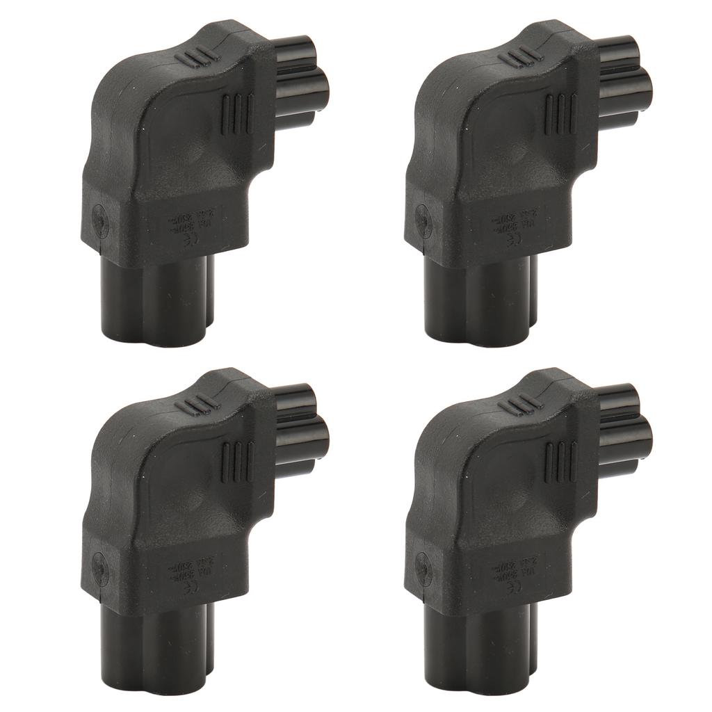 4 шт. IEC320 C6 - IEC320 C5 адаптер питания правый угол 90 градусов левый поворот IEC320 C6 папа - C5