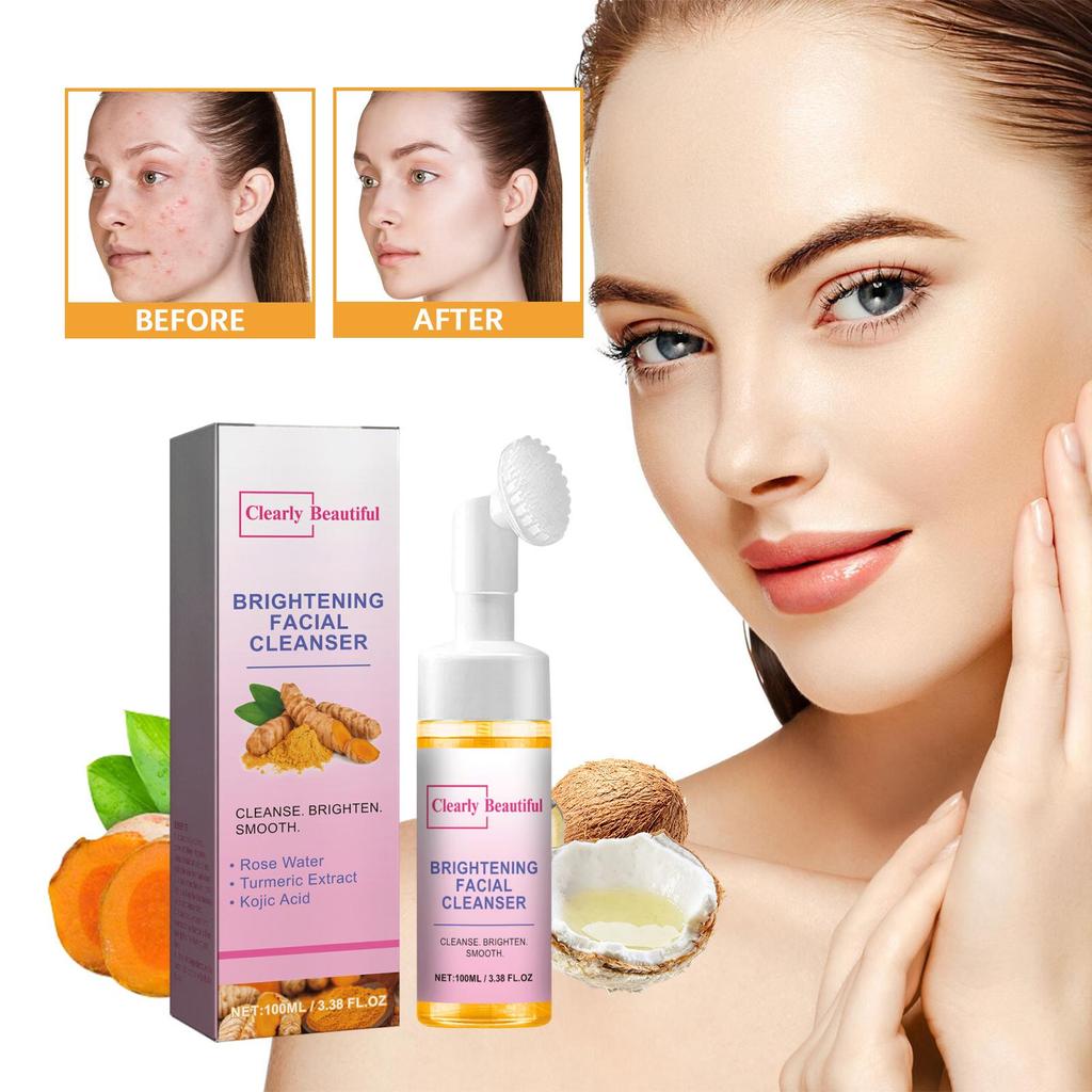 Turmeric Cleanser Deep Cleansing Brightens Skin Moisturizing Anti Wrinkle Fade Acne Scars and Blemishes Deep Nourishing Gentle Moisturizing SkinCare