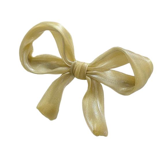 Girl Hairpin Pearlescent Luster Bowknot Decor Non-Slip Design Bangs Side Half-Tied Hair Clip Hair Accessories