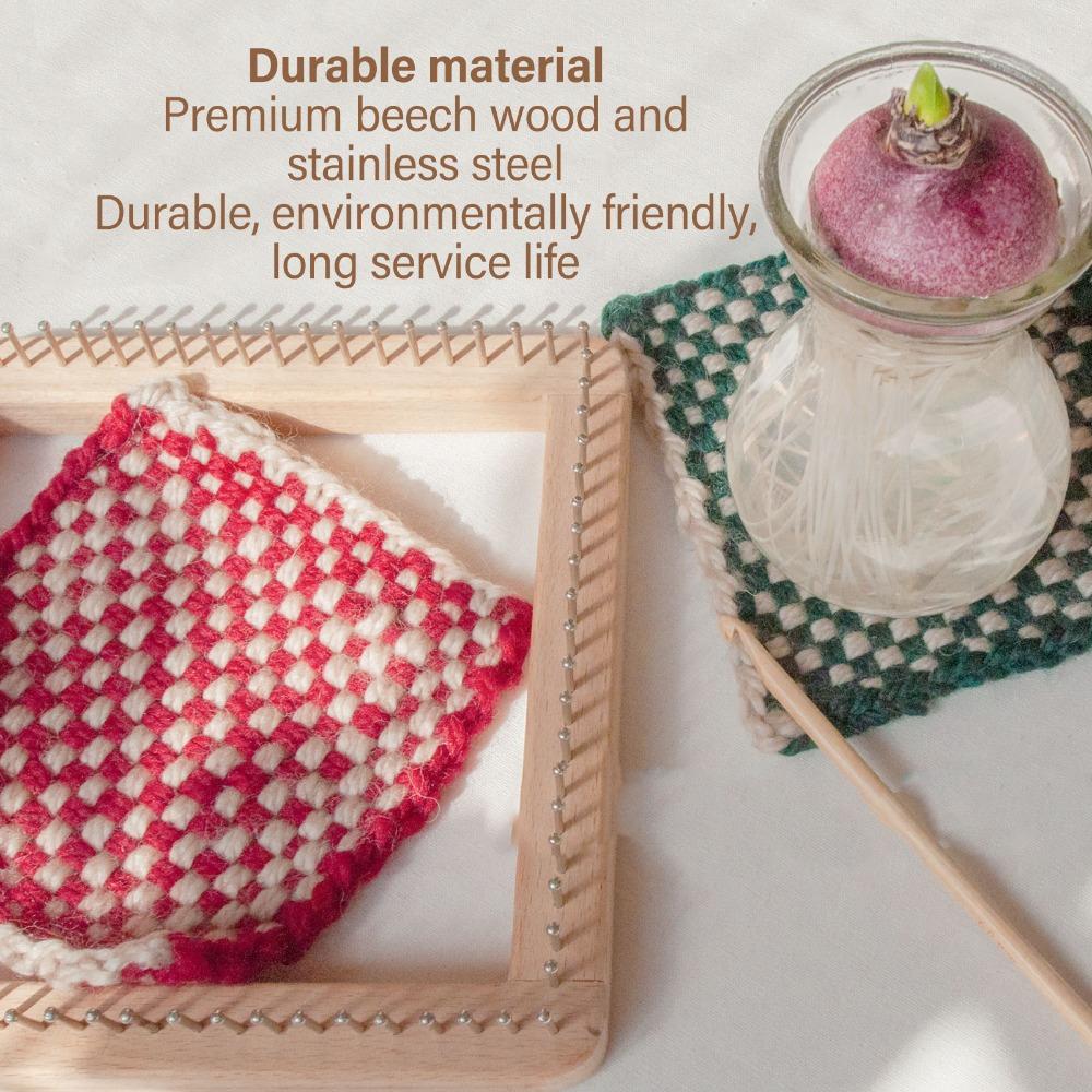 Wooden Weaving Loom Square Shape Weaving Board Handmade Knitting Board DIY Projects