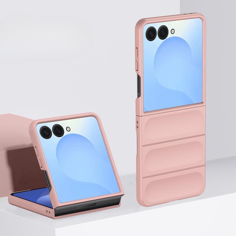 Роскошный Чехол для Телефона Samsung Galaxy Z Flip 8 7 6 5 4 Flip 7FE с Узором Волна, Цветной, TPU+PC, Ощущение Кожи, Ударопрочный Защитный Чехол
