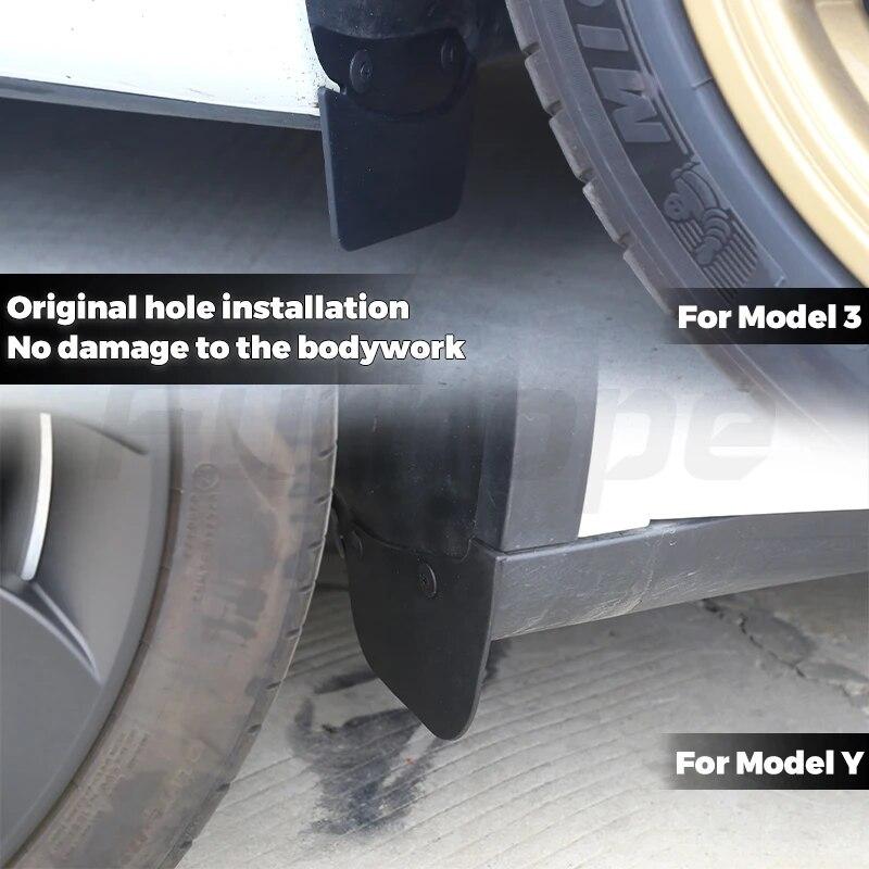 Futhope 4PCS TPE брызговики для Tesla Model 3 Model Y ~2023 брызговики противоскользящие сменные брызговики крыло