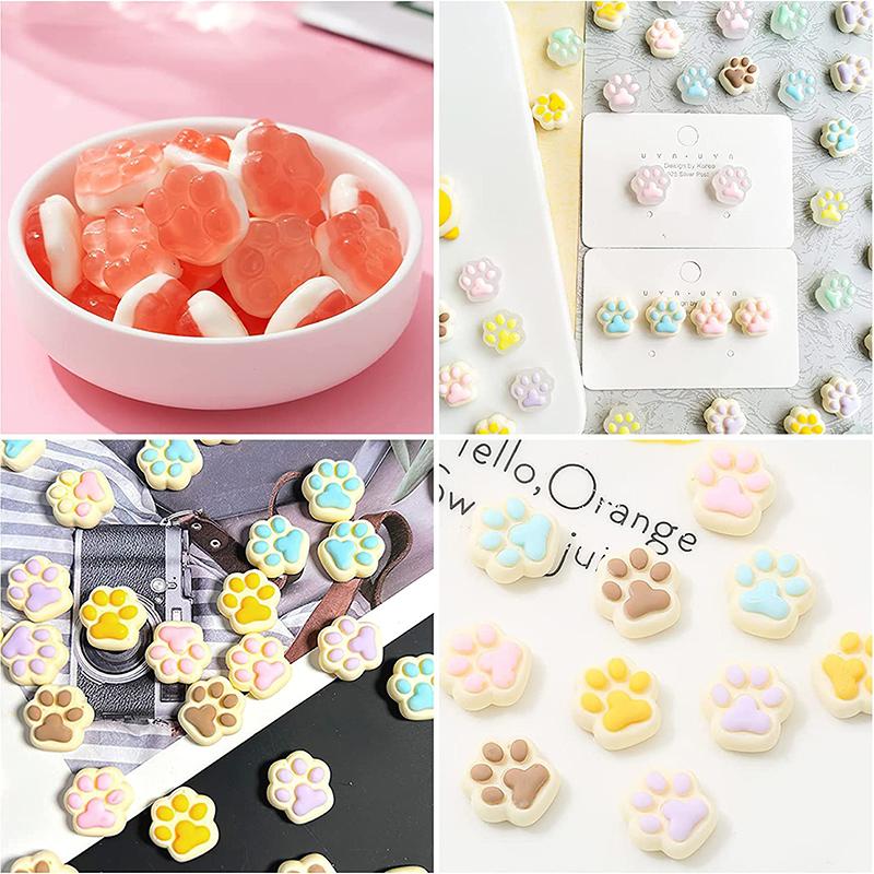 1Pc 69Cavity Silicone Dog Cat Paw Print Treat Molds Mini Gummy Candy Molds