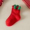 Christmas Socks for Kids Toddler Baby Girls Cotton Bow Short Socks Children's New Year Gifts for 1-8Years