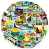 50 Outdoor Scenery Camping 2-50 Suitcase Notebook Water Cup Doodle Decoration Stickers