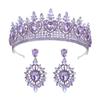Baroque European and American Beauty Pageant Bridal Crown Tiara Alloy Electroplated Crystal Wedding Headband Hair Accessories