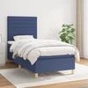 3142399 vidaXL Divan Bed with Mattress Blue 100x200 Cm Fabric