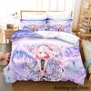 Angel Girl Bedding Set Single Twin Full Queen King Size Bed Set Adult Kid Bedroom Duvetcover Sets Anime Parure De Lit Bed