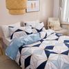 Quilted Four-piece Bedding Urban Striped Checkered Geometric Pattern Home Textile Three-piece Set