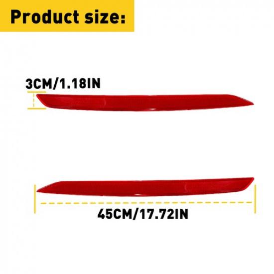 Left+Right Rear Bumper Reflector Light Cover Trim For 2017-2018 Hyundai Elantra