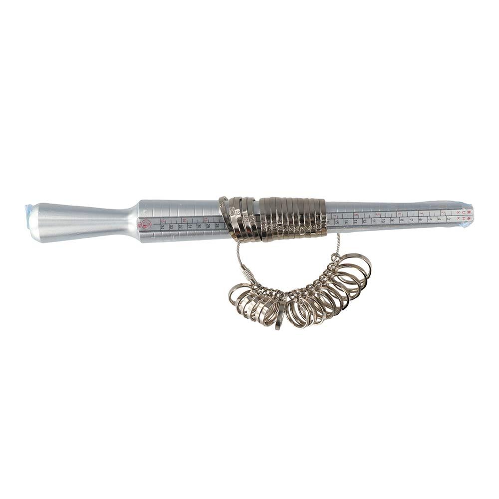 Прочный инструмент для измерения оправки колец с измерителем пальцев для измерения размеров ювелирных изделий