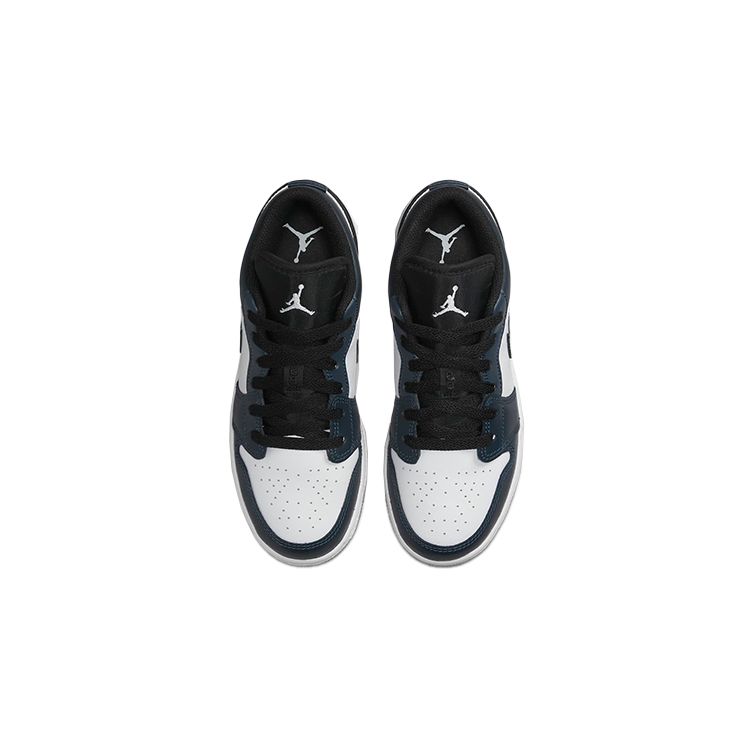 Детские кроссовки Air Jordan 1 Low GS Armory Navy Blue Black White 553560-411