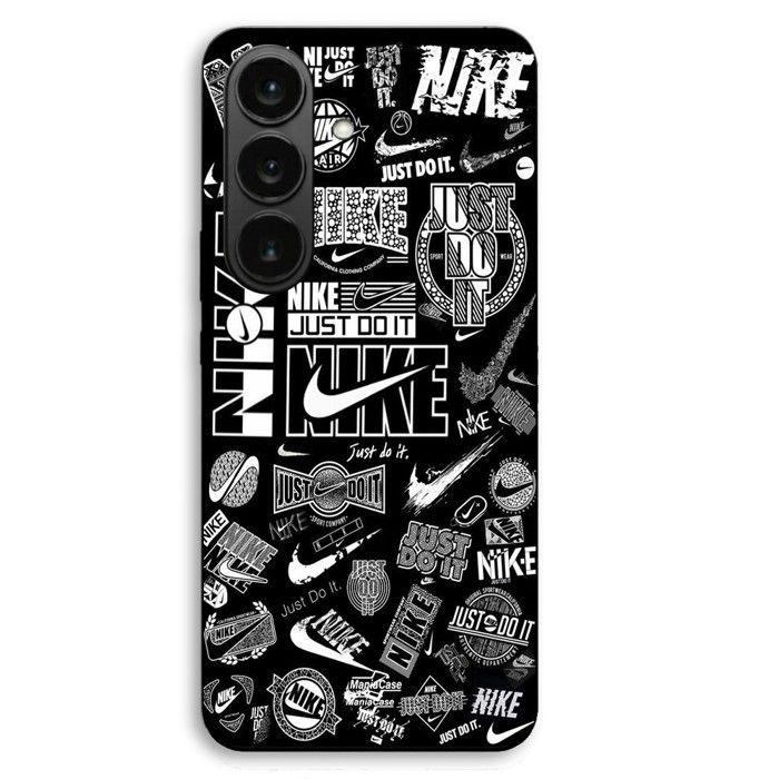 Coque de téléphone - MANIACASE - Samsung Galaxy S26 - Silicone TPU - Nike Air Logo - Noir et blanc Graffiti