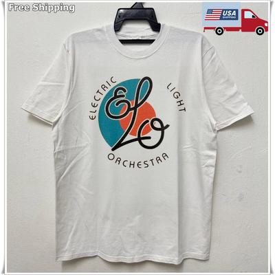 Electric Light Orchestra ELO Heavy Cotton Unisex White T-shirt Size S-5XL Unisex T-Shirt