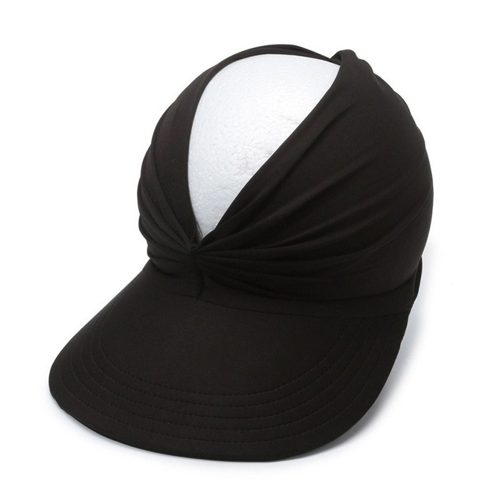 Flexible Sun-Protection Cap Wide Brim Sunscreen Hat Solid Color Outdoor Sports Hat Outdoor Sport