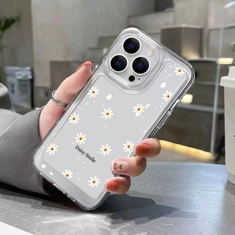 Прозрачный чехол с цветами хризантемы для Xiaomi Poco M6 X6 F5 X5 F6 Pro Mi 13 12 11 Lite 14T 14 13T 12T Мягкий прозрачный чехол