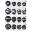 AATC1 4Pcs 56mm Car Wheel Center Hub Cap Stickers Decorative Accessories For Benz AMG Exclusive A C E R V Class CLA CLS C180 C200 W204