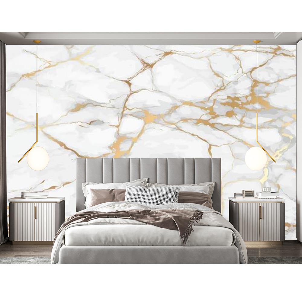 Wall Mural Stone Wall Wallpaper Living Room Bedroom Removable Large Marble Mural Abstract 3d White Marble Wall Paper