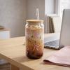 Large Capacity Bow Cup With Lids Milk Tea Cup Cute Clear Straw Cup  Student