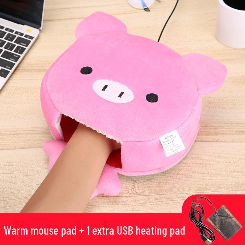 USB Нагреваемый коврик для мыши с поддержкой запястья - Флисовые перчатки-грелки для рук для мужчин