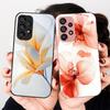 Фиолетовый Цветок Лилии Для Samsung Galaxy S23 Ultra 24 Plus S20 21 FE S25 Ultra A70 A72 73 51 52 53 Закаленное Стекло Чехол Для Телефона