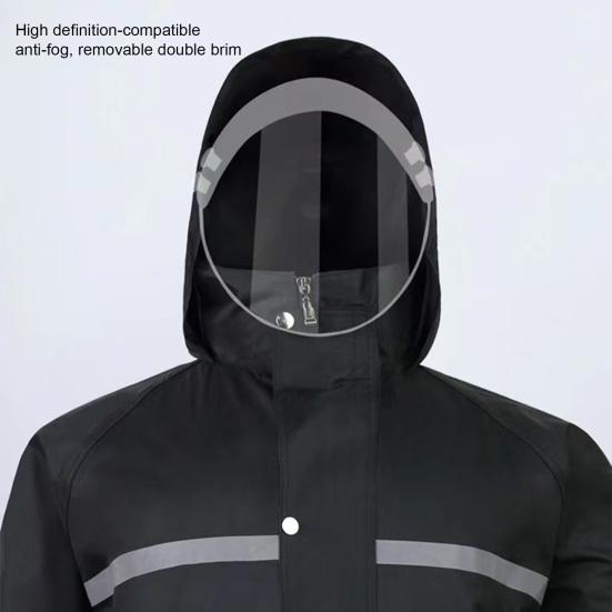 2 шт./компл., костюм от дождя для взрослых, водонепроницаемая, дышащая, высокая видимость, светоотражающая полоска, уличная куртка от дождя, брюки