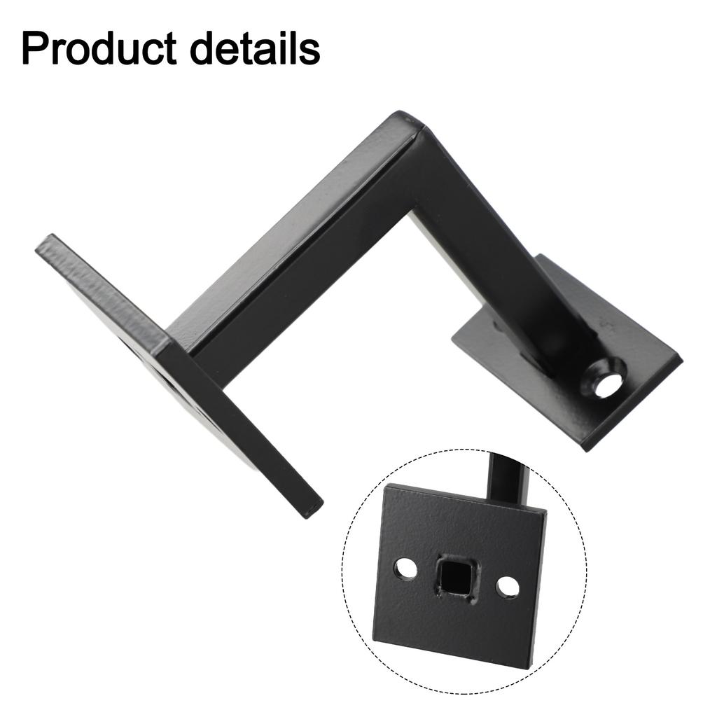 For Commercial Buildings Hand Rail Support Black Handrail Bracket Home Decoration 2.6 Inches In Height Easy Installation