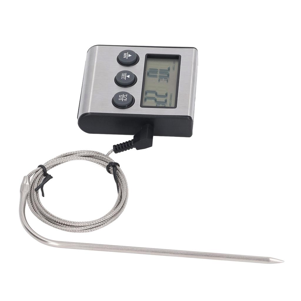 Электронный термометр для мяса с щупом Цифровой для духовки для приготовления пищи Кухонный для гриля с предустановками