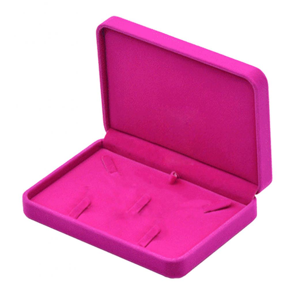 Бархатные наборы ювелирных изделий Коробки Поднос для путешествий Ожерелье Хранение Витрина Красный