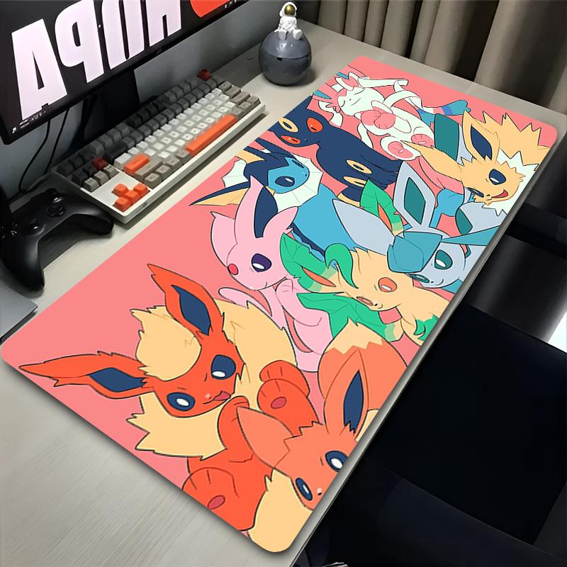 Anime Gaming Speed Mouse Pad Pokemon Pikachu Eevee Gamer XXL Mouse Mat Keyboard Mousepad Computer Desk Mat rug