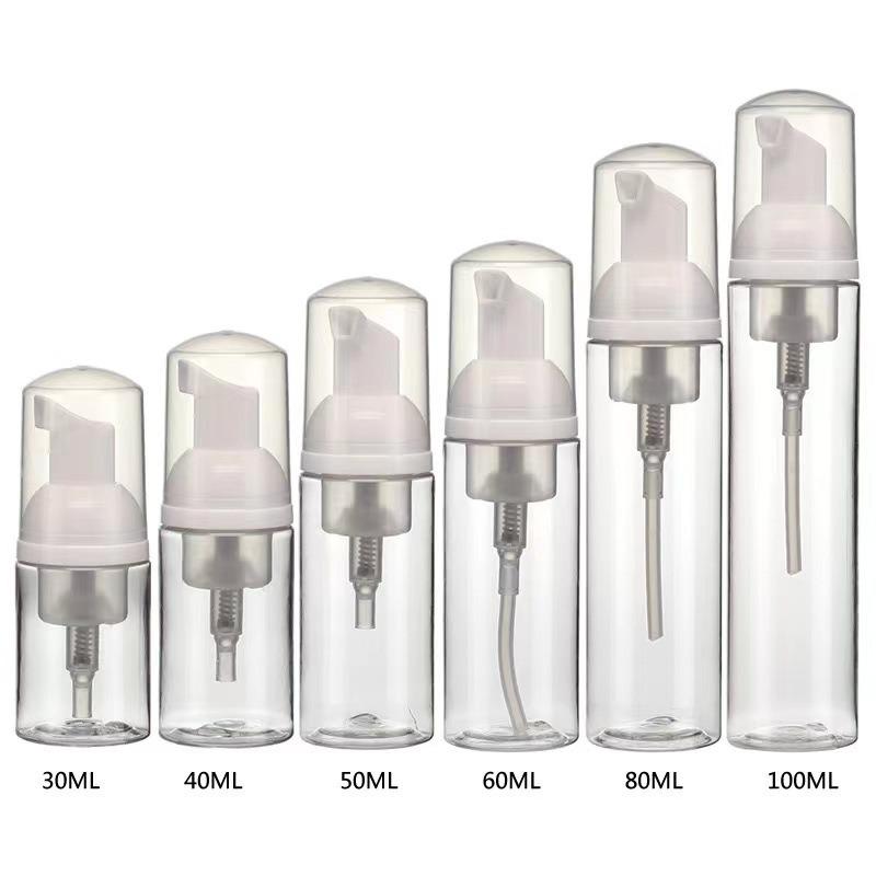 10Pcs 30ml 60ml 80ml 100ml Plastic Foam Pump Bottle Empty Face Eyelashes Cosmetic Bottle Cleaner Soap Dispenser Foam Bottle