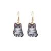 Fun Cartoon Cute Kitten Earrings, Creative Simple Earrings Animal Earrings