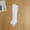 1 Pair School Knee High Sock for Kids Girl Korean Fashion Solid Color Calf Sock for Children Spring Summer Soft Cotton Sock