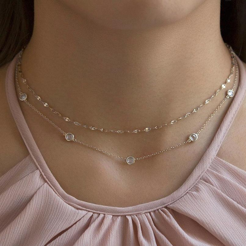 European And American Fashion Jewelry, Short Necklace Layered Collarbone Chain, Fashionable Simple Personalized Jewelry, Holiday Party Accessories