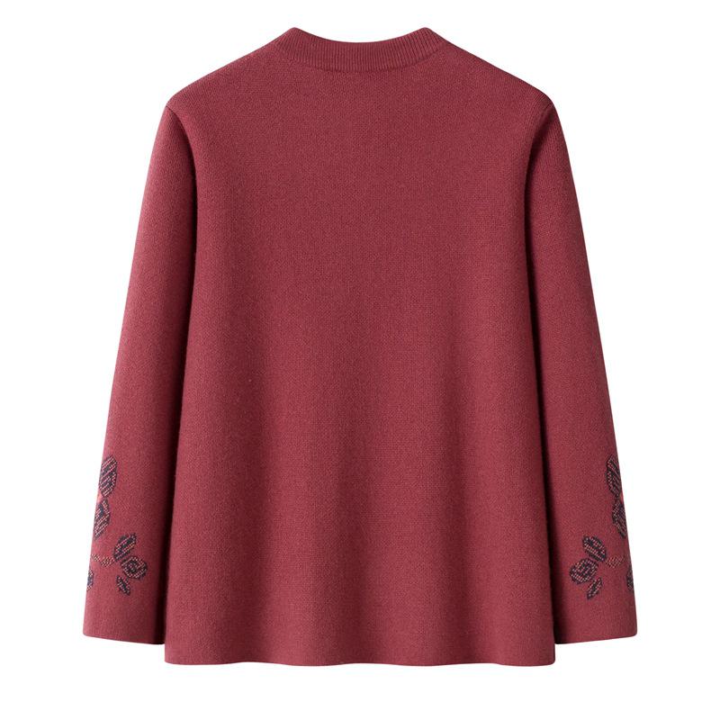 Женский шерстяной кардиган с круглым вырезом, пальто-свитер, осень/зима 2025