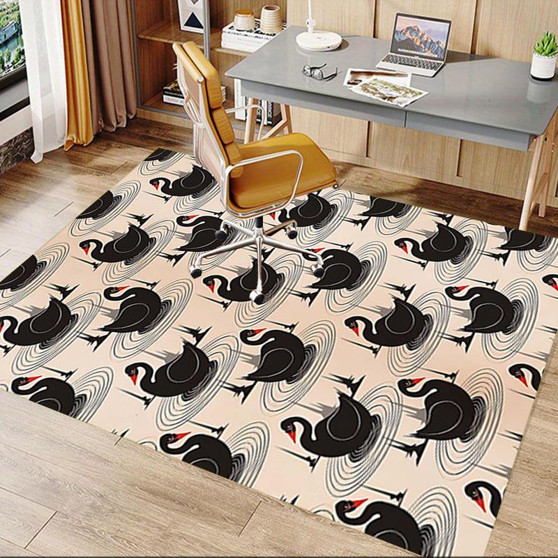 1PC Swans Lake Non-Slip Floor Carpet Compatible for Office&Living Room&Bedroom&Dining room - Flat- Soft & Pattern, Vibrant Colors-W272