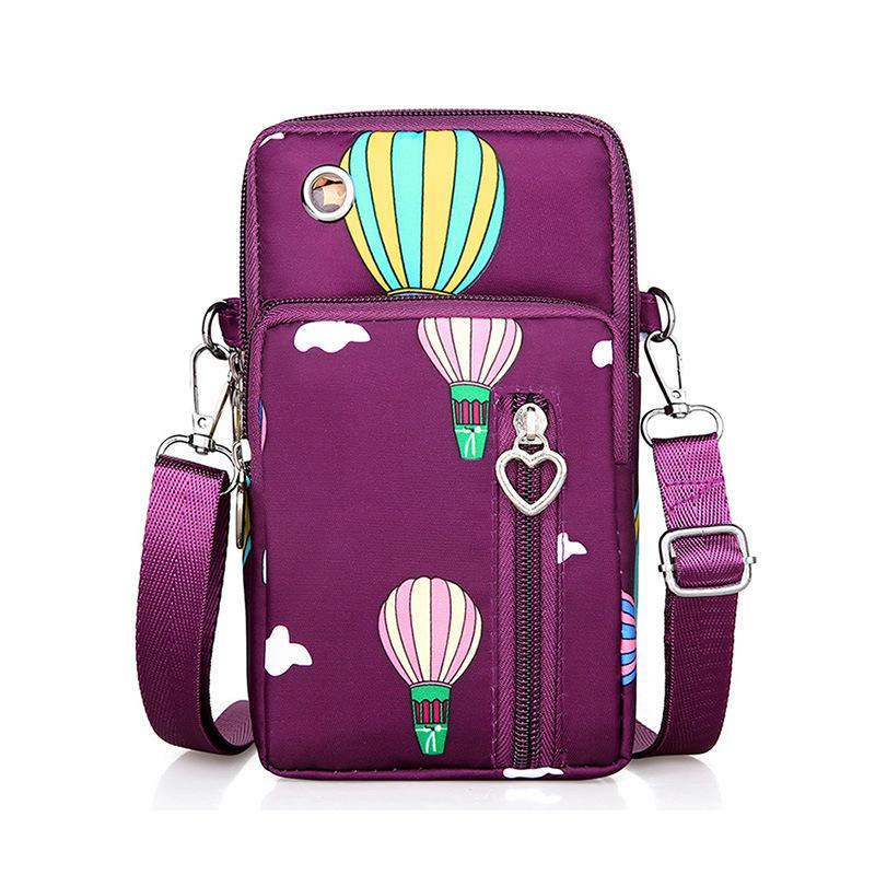 Новая сумка для мобильного телефона, женская сумка-мессенджер, трехслойная нейлоновая сумка с застежкой-молнией, вертикальная модель, сумка для мелочи, сумка на руку.