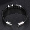 Мужской кожаный браслет, черный кожаный браслет, пряжка, стильный дизайн, браслет, мужской подарок