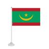 Drapeau - Mauritanie - Mini Drapeau Ventouse - 20 X 30 Cm - Polyester - Impression Recto/Verso