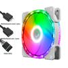 Вентилятор охлаждения процессора Argb, цветной радиатор, 12 см, синхронный охлаждающий вентилятор с ШИМ-контролем температуры для