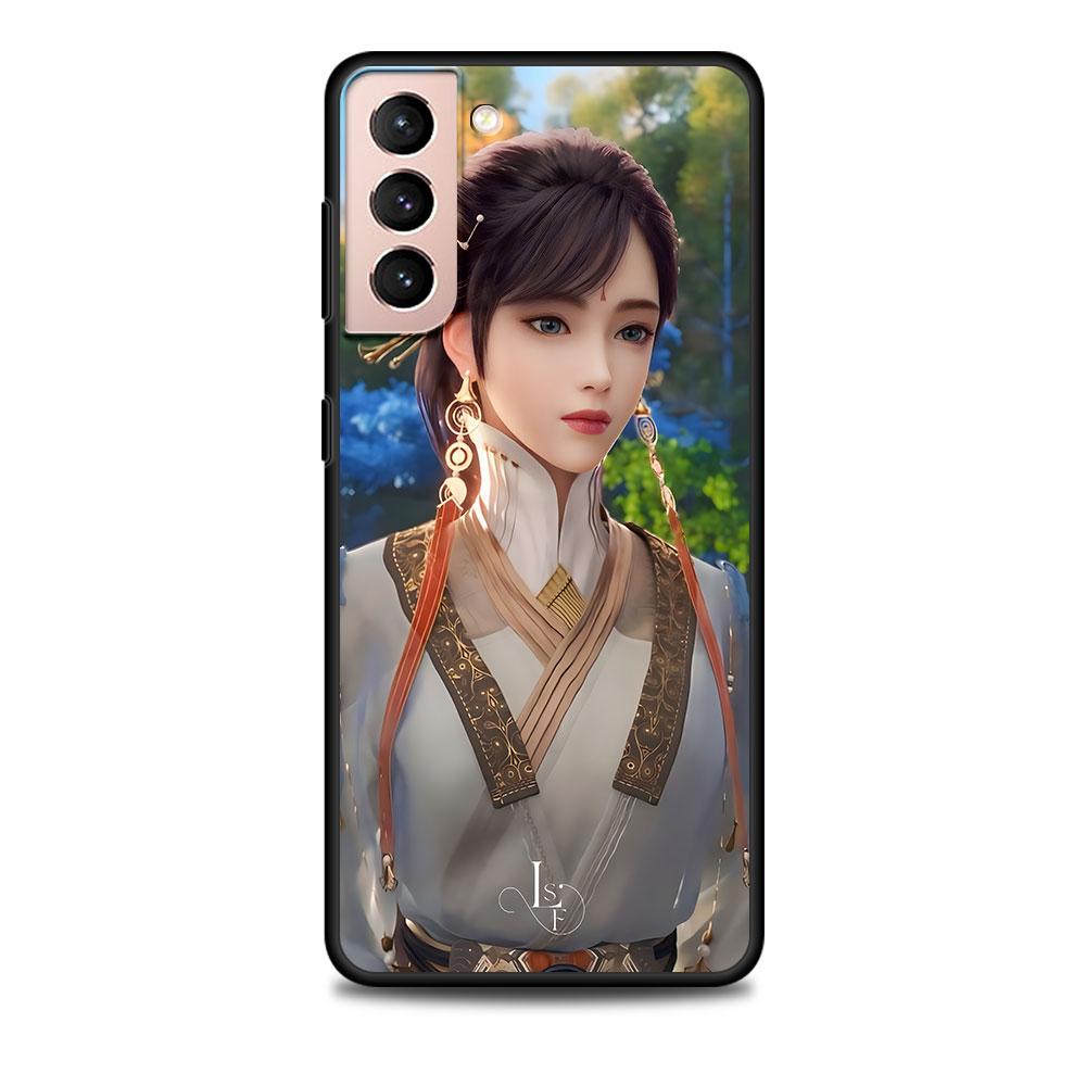 The Island of Siliang Case for Samsung Galaxy S23 S10e S10 S21 FE S22 S9 S24 Ultra S20 Plus Soft Black TPU Phone Cover Bumper