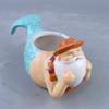 Креативный керамический цветочный горшок для суккулентов в виде русалки, модель животного, милый медведь, слон, настольное украшение для русалки с растением в горшке