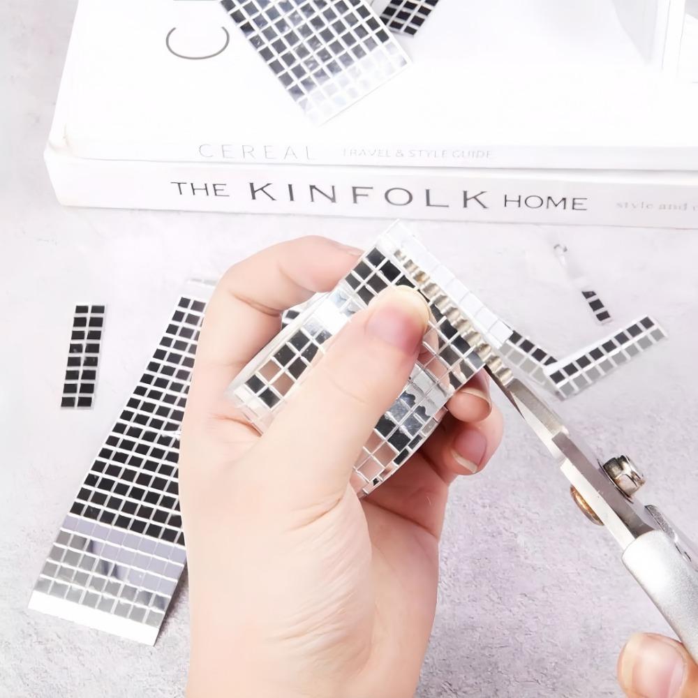 4x100 см Креативные наклейки на стеклянное зеркало своими руками Мозаичные стеклянные самоклеящиеся наклейки на зеркало 3D Фоновое настенное зеркало Украшение