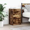 VidaXL Bedside Tables with 3 Drawers 2 Pcs Smoked Oak 39x35x65 Cm, Side Table, Bedside Cabinet, Accent Table for 861346