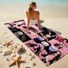 Japanese artist Koyoharu Gotouge's Demon Slayer beach towel, outdoor camping vacation swimming beach towel, outdoor absorbent bath towel blanket K18