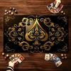 Vintage Spade Card Game Pattern Extended Mouse Pad Non Slip Rubber Desktop Mat For Home Office Tabletop Card Game Setup