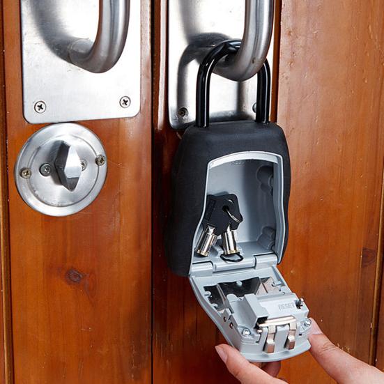 Замок для ключей, прочный портативный защитный замок, 4-значный комбинированный сейф для дома, офиса, гаража, квартиры, запасные ключи